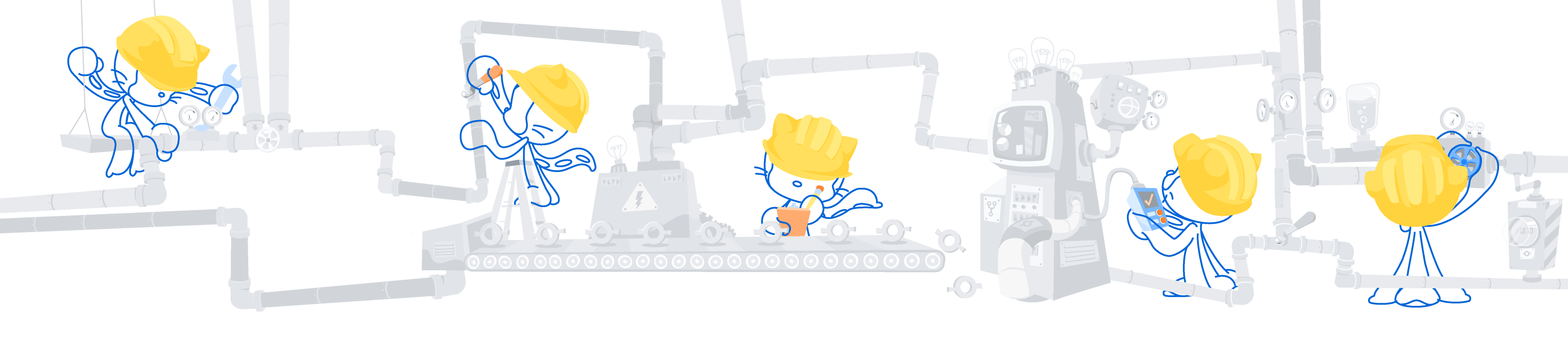 Little fuckers in yellow hats fixing pipes