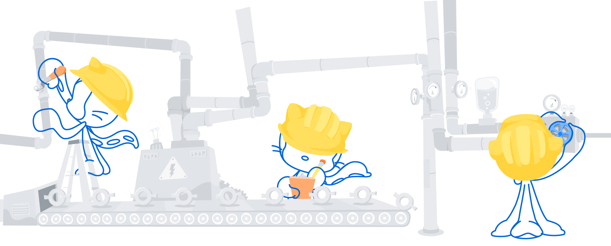 Little fuckers in yellow hats fixing pipes